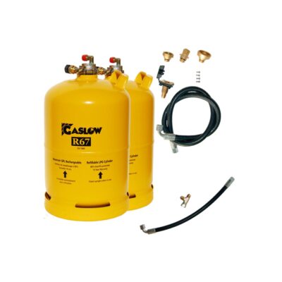 Gaslow Gastankflaschen 2 Tanksystem 11kg Mit Fuellset Und Zweitflaschenset